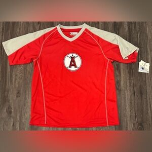 NWT Vintage Men’s True Fan Los Angeles Angels Red Jersey Performance Shirt - XL